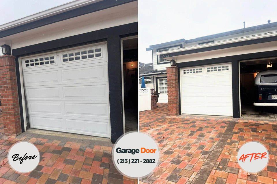 Before and after: garage door spring repair Lake Waynoka, OH